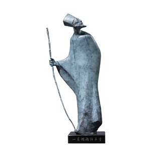 Figura de bronce de Cobre y Oro Su Dongpo, adorno decorativo artístico hecho a mano para sala de estar, regalo de inauguración de casa - Product Image 4