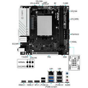 TOPC AMD para Ryzen ITX Kit de placa base 8C/16T DDR5 compatible con B550 Chipset SATA para Gaming Office 64GB <span class=keywords><strong>DDR4</strong></span> integrado - Product Image 6