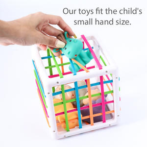 Montessori pädagogisches sinnesspielzeug mit weichen Gummi-Tieren lustiger Stopp-Ball-Set für Kleinkinder/Kinder zum Lernen spielzeug - Product Image 4