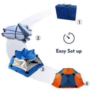 Ridge Tenda Pemancingan Es, Tenda Pemancingan Pop-Up Portabel 8 + Orang, Ekstra Besar Pintu 220 Ekstra Tinggi - Product Image 4