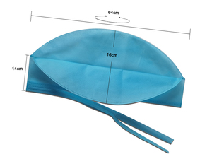 Aimmax Bonnet de protection jetable non stérile en PP non tissé léger bleu pour infirmières et médecins - Product Image 2