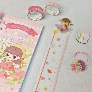 Caderno criativo Kawaii para crianças, material de presente para estudantes, caixa de presente fofa, material de papel, atividades escolares, presente para meninas