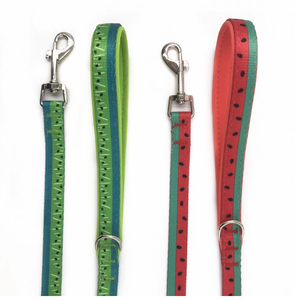 Juego de correa de accesorios de lujo para perros Correa de perro de plomo para exteriores con logotipo personalizado con impresión de sandía - Product Image 2