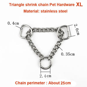 Demi chaîne en métal Martingale starter colliers de chien accessoires 304 acier inoxydable matériel pour animaux de compagnie chaîne de Contraction triangulaire - Product Image 6