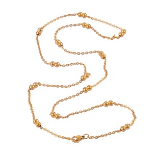 Collar de cadena con cuentas de acero inoxidable de nueva moda para hombres y mujeres. - Product Image 1