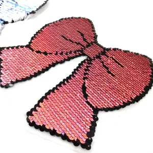 Sequin Patches Embroidery New Fashion Wholesale Manufacturer Sequin Labels Patch for Jacket Clothing