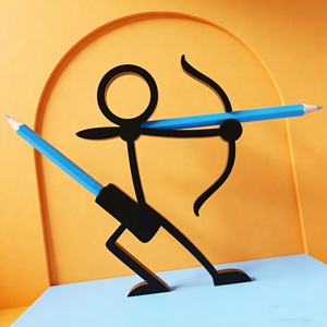 Soporte para Lápices con Figura de Guerrero Impresa en 3D, Divertido Adorno de Escritorio, Figura de Juguete Artística, Regalo Sorpresa Perfecto - Product Image 1