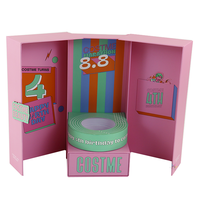 Cajas de carton pr vente en gros petite boîte à cadeaux boîte rigide magnétique fermée par double porte ouverte parfum emballage rouge boîtes en papier noir