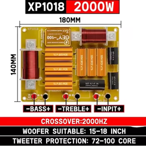 Divisor de Frecuencia de Cobre XP1018, Altavoz de 2 Vías de 15-18 Pulgadas, 900 W, 8 Ohmios, Red de <span class=keywords><strong>Crossover</strong></span> de Audio de 2 Vías para Accesorios de Altavoces - Product Image 2