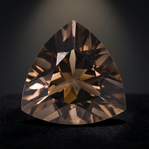 Quartz fumé naturel taille trillon 16 mm, certifié IGI, pierres précieuses facettées de haute qualité, brun-noir, 16,00 carats pour la joaillerie - Product Image 4