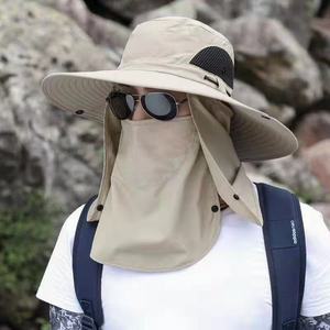Men's Summer Fishing Sun <b>Hat</b> Bucket <b>Hat</b> Full Coverage Neck Protector Breathable Waterproof Sun Protection Outdoor Sports <b>Hat</b> - Product Image 2