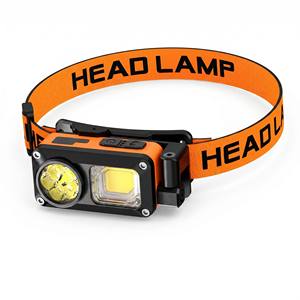 Lampe frontale LED rechargeable 500 lumens avec capteur de mouvement, contrôle par ondes, lampe frontale COB, clip magnétique pour casquette, USB-C, <span class=keywords><strong>camping</strong></span>, pêche, randonnée - Product Image 1