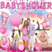 Meistverkauftes Grenzüberschreitendes Baby-Shower-Ballon-Set, Geschlechts-Enthüllungs-Party-Dekoration mit Baby-Fußabdruck für Szenengestaltung