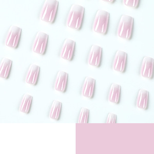 Venta al por mayor Rosa degradado extraíble prensa en las uñas Etiqueta Privada uñas postizas belleza uñas artificiales - Product Image 5