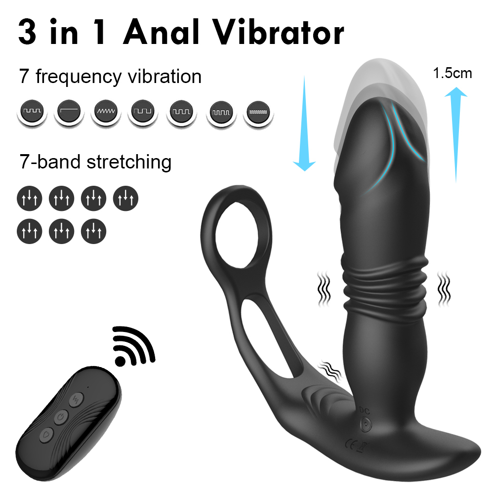 Vibromasseur Prostate Anal Rechargeable USB - 10 Fréquences - Silicone - Sans Fil - Neuf