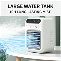 Mini-refroidisseur d'air domestique portable, ventilateur humidificateur silencieux 24W avec commande tactile, pour bureau, fonctionne sur piles
