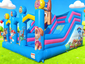 Château gonflable géant pour chien avec toboggan aquatique, nouveau design, en PVC, capacité supérieure à 500 kg, garantie 3 ans - Product Image 5