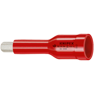 Knipex <b>Socket</b> Wrench 6mm 3/8 Inch Drive 1000V Insulated For Hexagon <b>Screws</b> - Product Image 1