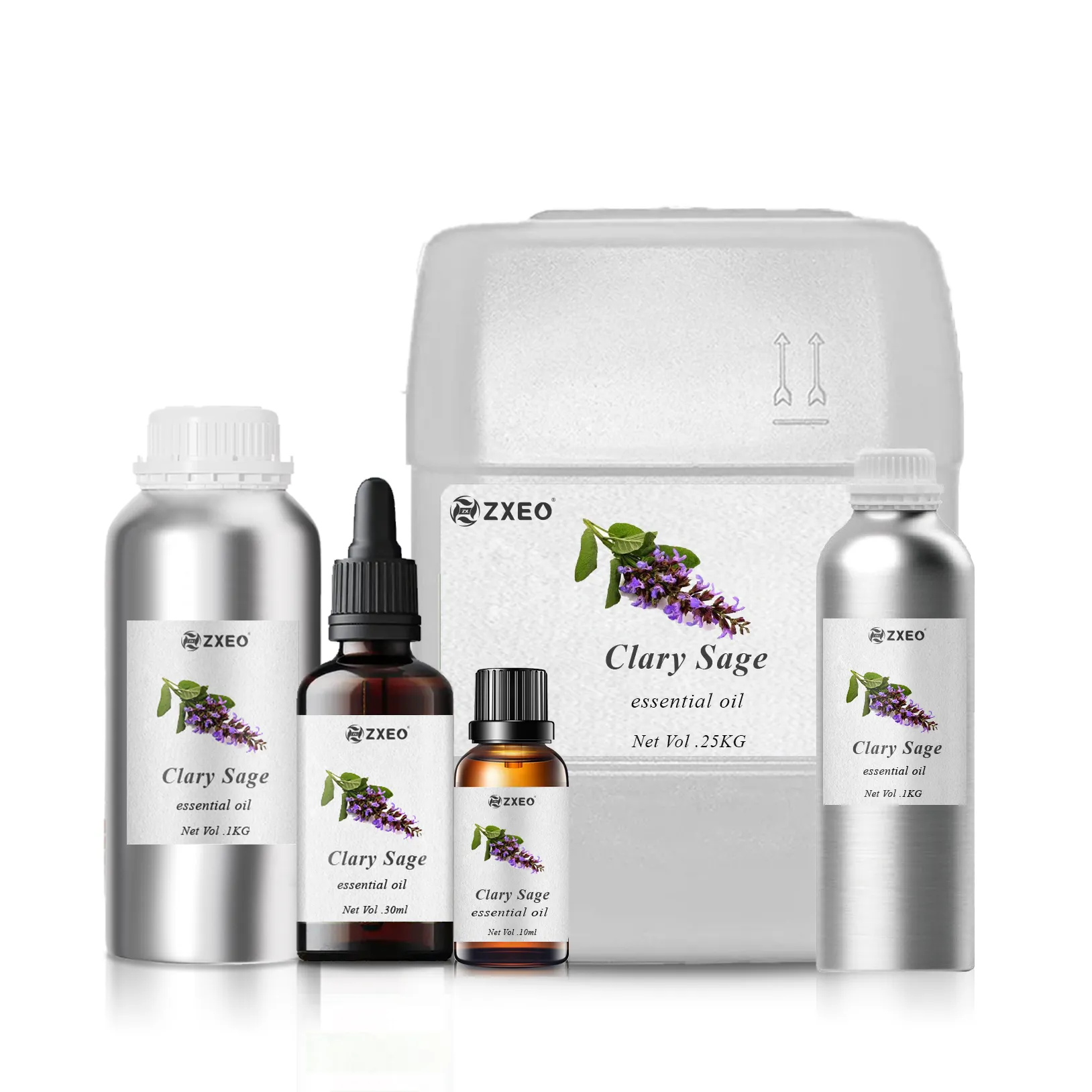 Private Label Aromatherapie Bulk Pure Organische Essentiële Olie Clary Salie Olie Huidmassage Olie