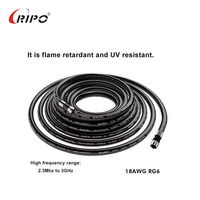 RG6 Koaxialkabel mit F-Steckern 1M 1,5M 3M 5M für HD-TV Kabel-TV Antenne Satellitennetzwerk