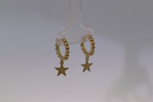 Boucles d'oreilles clous classiques et élégantes Tianyu Gems en laiton plaqué or pour femme avec pendentif étoile à cinq branches en zircon blanc - Product Image 3