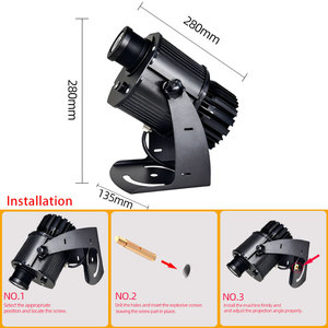 <span class=keywords><strong>Projecteur</strong></span> ProGobo étanche IP67, système de logo, éclairage de projection pour façade d'hôtel et <span class=keywords><strong>projecteur</strong></span> publicitaire pour murs commerciaux - Product Image 4