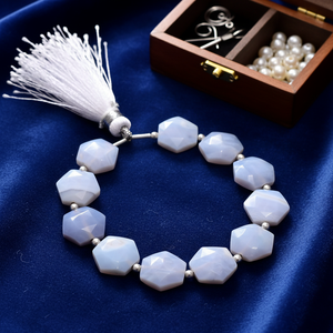 Cuentas de Ópalo Azul Natural de Primera Calidad Hechas a Mano, de 8 Pulgadas, 10-11 mm, Forma Hexagonal Facetada, para Joyería, Venta al Por Mayor - Product Image 3