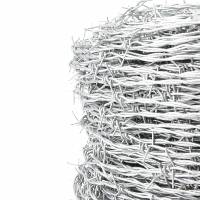 Fil de fer barbelé antivol à 2 brins, 2 mm, 1,8 mm, anti-escalade, de haute qualité, galvanisé/PVC, bobine de 100 mètres