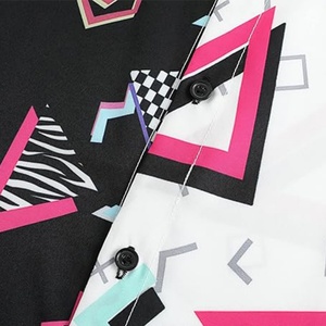 Camisas Casuales Retro Disco de los 80s y 90s para Hombre, con Cuello Alto, Logotipo Personalizado ODM, Estampadas y Transpirables - Product Image 6