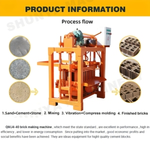 Máquina <span class=keywords><strong>para</strong></span> Hacer Bloques de Cemento QM4-40, Equipo de Fabricación de Ladrillos Pequeños <span class=keywords><strong>para</strong></span> Pequeñas Empresas, de China - Product Image 4