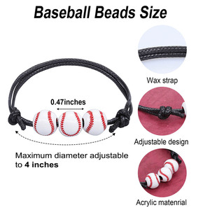 Sports Jewelry Wax Rope Thread Woven Braided Softball Basketball Tennis Soccer Handmade Knots Friendship <b>Bracelet</b> for Women <b>Men</b> - Product Image 2