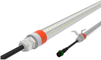 Tube LED T8 pour éclairage avicole, sans scintillement, à intensité variable, IP67, 0,9m-1,5m, 130lm/W, 2700K-6500K