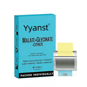 Suplemento herbario orgánico OEM/ODM para aliviar los nervios, relajar los músculos, ayudar a dormir con melatonina, tiras orales, muestra gratuita. - Product Image 1