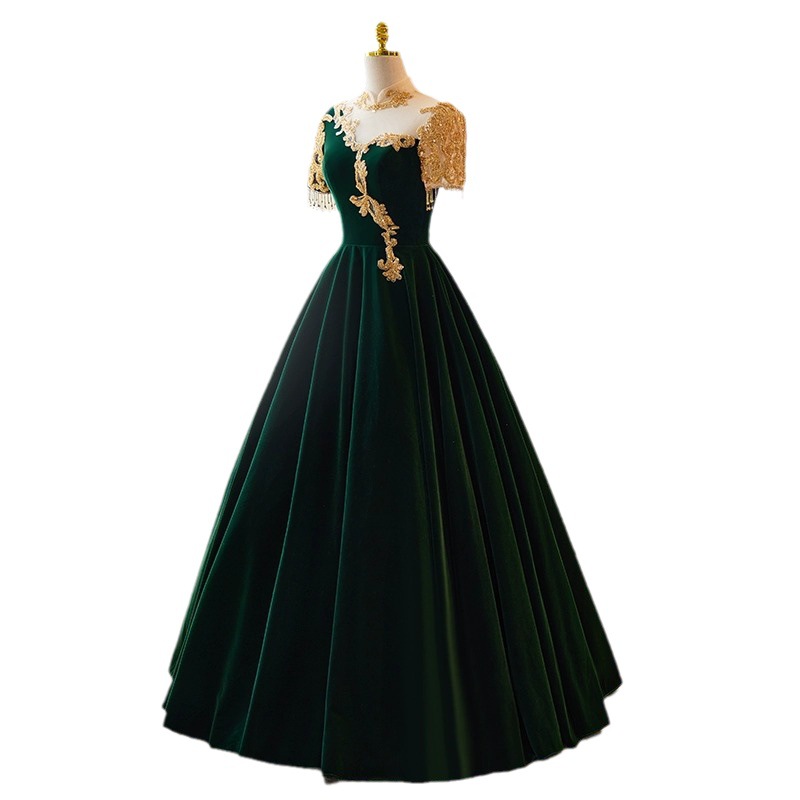 Green Prom Dress - Princess Ball Gown Floor Length