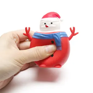 成人焦虑自闭症圣诞杯玩具雪人减压球波普玩具挤压玩具圣诞老人挤压感官捏杯