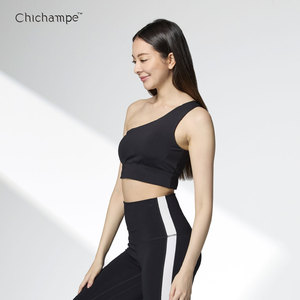Haut court de yoga asymétrique avec mélange d'élasthanne Umorfil - Product Image 1