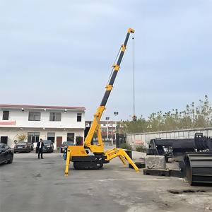 Dingya tất cả các địa hình nhỏ Spider <span class=keywords><strong>Crane</strong></span> Crawler 1/3/5T thủy lực Telescopic Boom Lift điện/DIESEL Powered 30m max nâng - Product Image 6