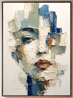 Peinture à l'huile abstraite premium sur toile texturée, art mural moderne, décoration intérieure contemporaine pour hôtel et maison