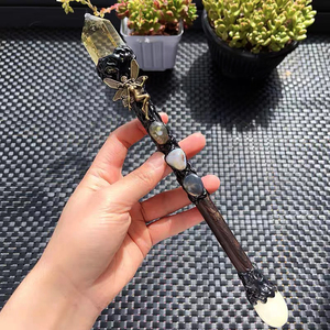 Varita <span class=keywords><strong>de</strong></span> Cristal <span class=keywords><strong>de</strong></span> Cuarzo Citrino Natural, Escultura <span class=keywords><strong>de</strong></span> <span class=keywords><strong>Película</strong></span> Hecha a Mano, Varita Mágica <span class=keywords><strong>de</strong></span> Bruja para Decoración del Hogar, Producto <span class=keywords><strong>de</strong></span> Artesanía <span class=keywords><strong>de</strong></span> Cristal - Product Image 6