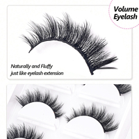 5 paires de faux cils moelleux, volume 3D naturel, en faux vison, doux et légers pour un usage quotidien S03