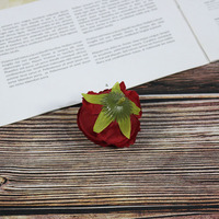 Tête de fleur de rose artificielle en diamant, accessoires décoratifs pour mur, décoration de gâteau, fleur en soie, Chine, Saint-Valentin, Noël