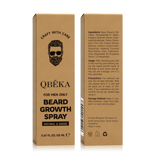 QBEKA Spray de croissance de <span class=keywords><strong>barbe</strong></span> à action rapide pour hommes, stimule la croissance des poils du visage, épaissit et renforce les barbes clairsemées - Product Image 3