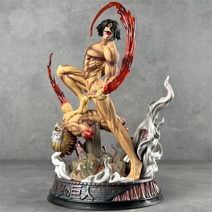 <span class=keywords><strong>Figura</strong></span> de PVC del Guerrero Titán de Anime, <span class=keywords><strong>Eren</strong></span> T en Forma de Combate, Modelo de Diorama con Base, Adorno de Habitación No Oficial para Entusiastas del Anime - Product Image 5