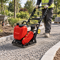 Compacteur à plaques LF75, 85 kg, machine compacteuse vibrante à essence, 15 KN, pour la construction routière et le sol
