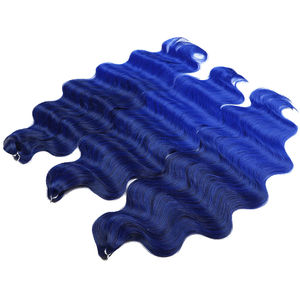 Extension Capelli Sintetici All'ingrosso di Alta Qualità in Fibra Premium Resistente al Calore Body Wave Ombré Biondo per <span class=keywords><strong>Trecce</strong></span> e Lavorazione all'Uncinetto - Product Image 3