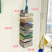 Étagère murale en acier inoxydable Étagère flottante moderne à plusieurs niveaux pour la décoration de livres ou l'affichage de cafés