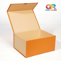 Boîte d'emballage pliable de luxe, boîte pliable verte à aimant, boîte pliable à double porte, boîte magnétique haut de gamme