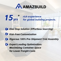 AMAZBUILD Meubles d'îlot de cuisine modernes et contemporains sur mesure, comptoir de luxe en pierre frittée, portes en verre pour villa américaine