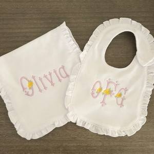 ชุดเรอผ้าคอตตอนสีขาวสำหรับเด็กทารกชุดเรอมีจีบสำหรับเด็กผู้หญิงแรกเกิดงานปักตามสั่ง100% ผ้าห่มเด็ก - Product Image 3