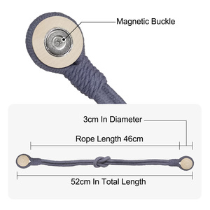 Modern Plastic Magnetic Curtain <strong>Tie</strong> Ropes Magnetic Curtain Accessory <strong>Tie</strong> <strong>Backs</strong> for Window Decorative Magnetic Curtain Tiebacks - Product Image 3